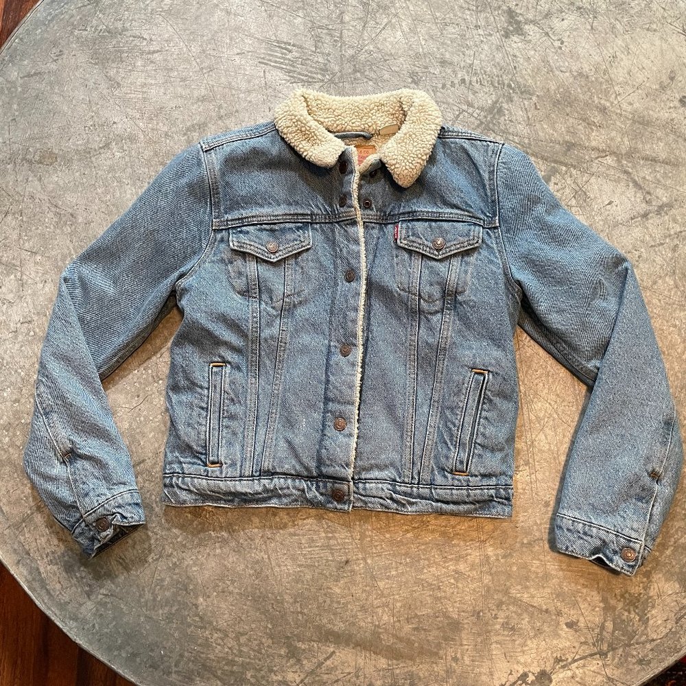 Levi's Vintage Style Sherpa Denim Jacket Women's M